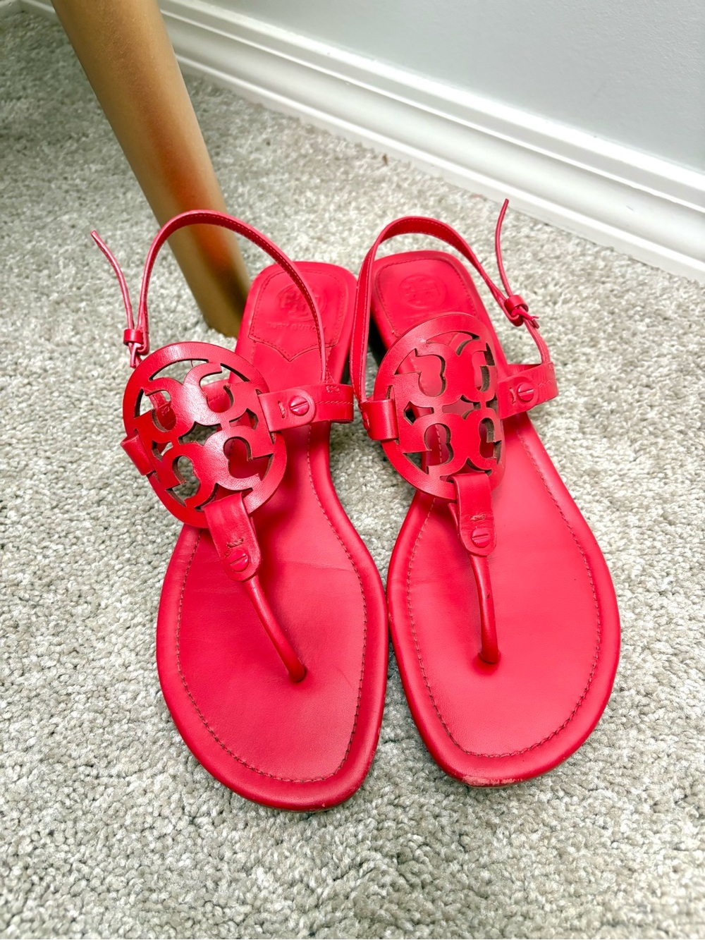 Tory Burch Red Miller Sandals